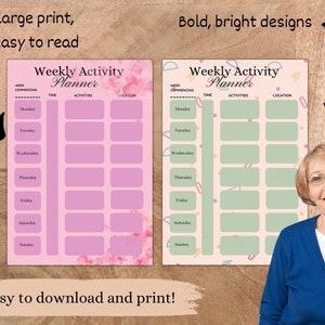Activity Planner, Printable Planner, Elderly Care Planner, Activity Director, Dementia, Dementia Care, PDF Planner image 4