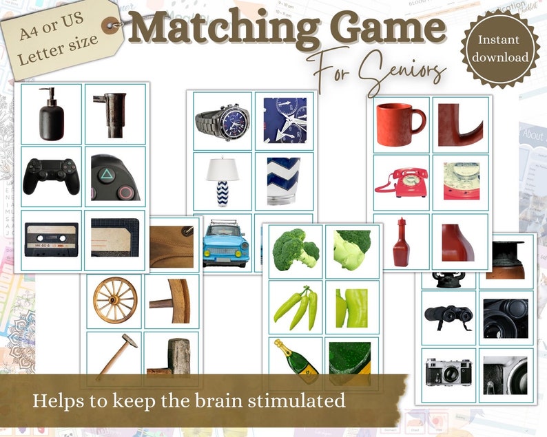 Dementia Sorting Activity Dementia Activities Brain Games Etsy