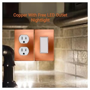 Placas embellecedoras para interruptores de luz basculantes Deco con LED de bajo consumo incluido y luz nocturna automática crepuscular.
