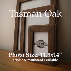 Premium Handmade Tasmanian Oak Photo Frame | Suit 11.5x14&quot; Print | Optional Acrylic & Mattboard