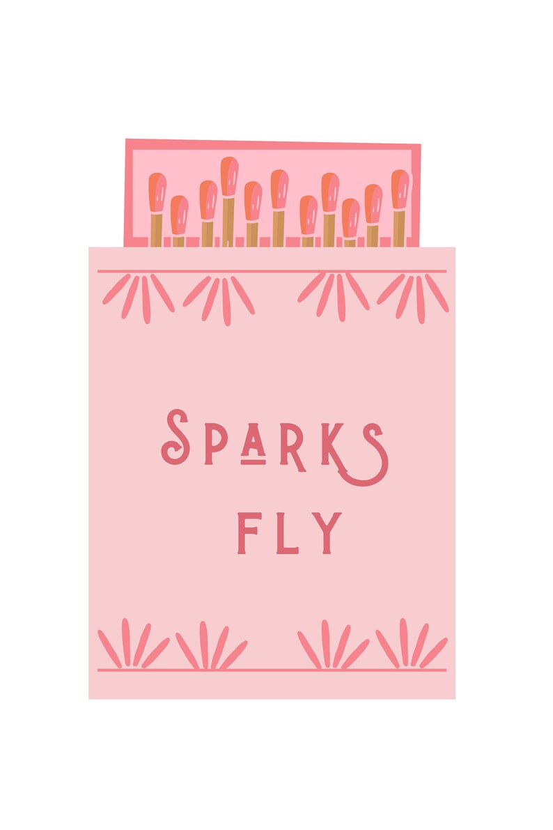 Sparks Fly Digital Wall Art, College Decor, Apartment Digital Print
