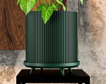 3d Printed Planter - Unique Planter for Pothos - Indoor Planter Pot with Drainage