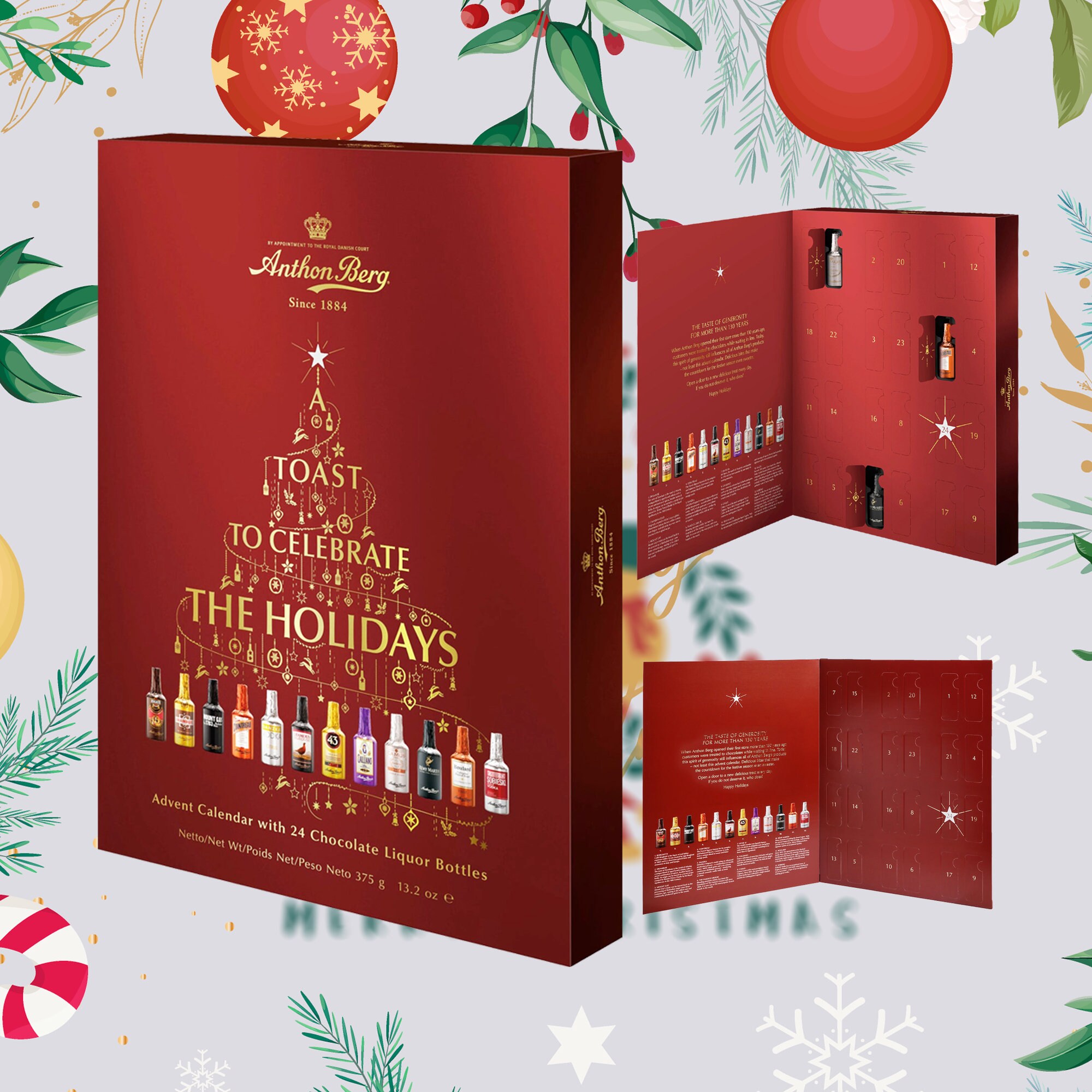 Anthon Berg Liqueur Advent Calendar 375g Advent Christmas Etsy Australia