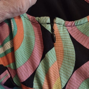 Anthropologie Multi Color Geo Print Midi Dress image 4