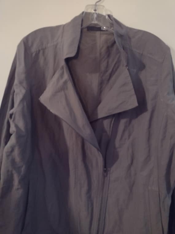 Eileen Fisher Steel Gray Cotton Casual Jacket in U