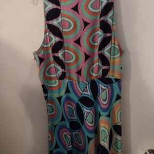 Anthropologie Multi Color Geo Print Midi Dress image 3