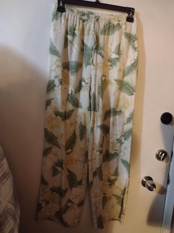 Tommy Bahama, Vintage Tommy Bahama Printed Silk Pants