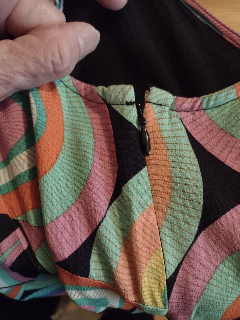 Anthropologie Multi Color Geo Print Midi Dress image 10