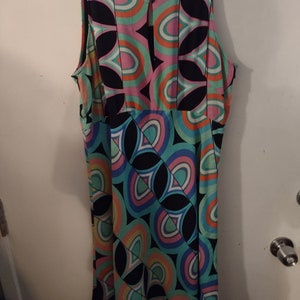 Anthropologie Multi Color Geo Print Midi Dress image 2