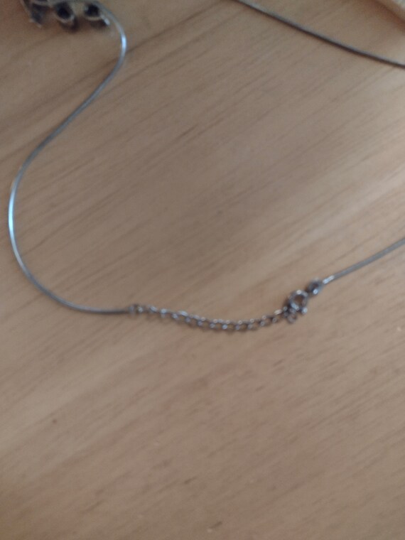 Multi-Color Stones Silver Abstract Design Necklace - image 6