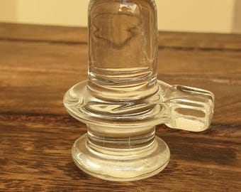 Crystal Quartz Shiva Lingam – Sphatik Shivling for Home Temple, Meditation Decor