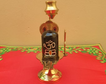 Objets bouddhiques - Lord Shiva LINGAM IDOL MARMER ZWART - Antique