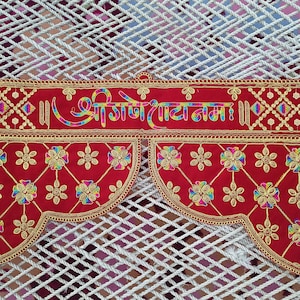 Kachhi Embroidery Door Toran: 38&quot; Indian Handmade Valance Wall Hanging