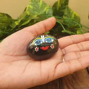 Nature Black Rare Shaligram Stone From Gandaki River, Health Wealth And Ritual Power Creation, Religious Saligramam For Laddu Gopal 2x2 Inch