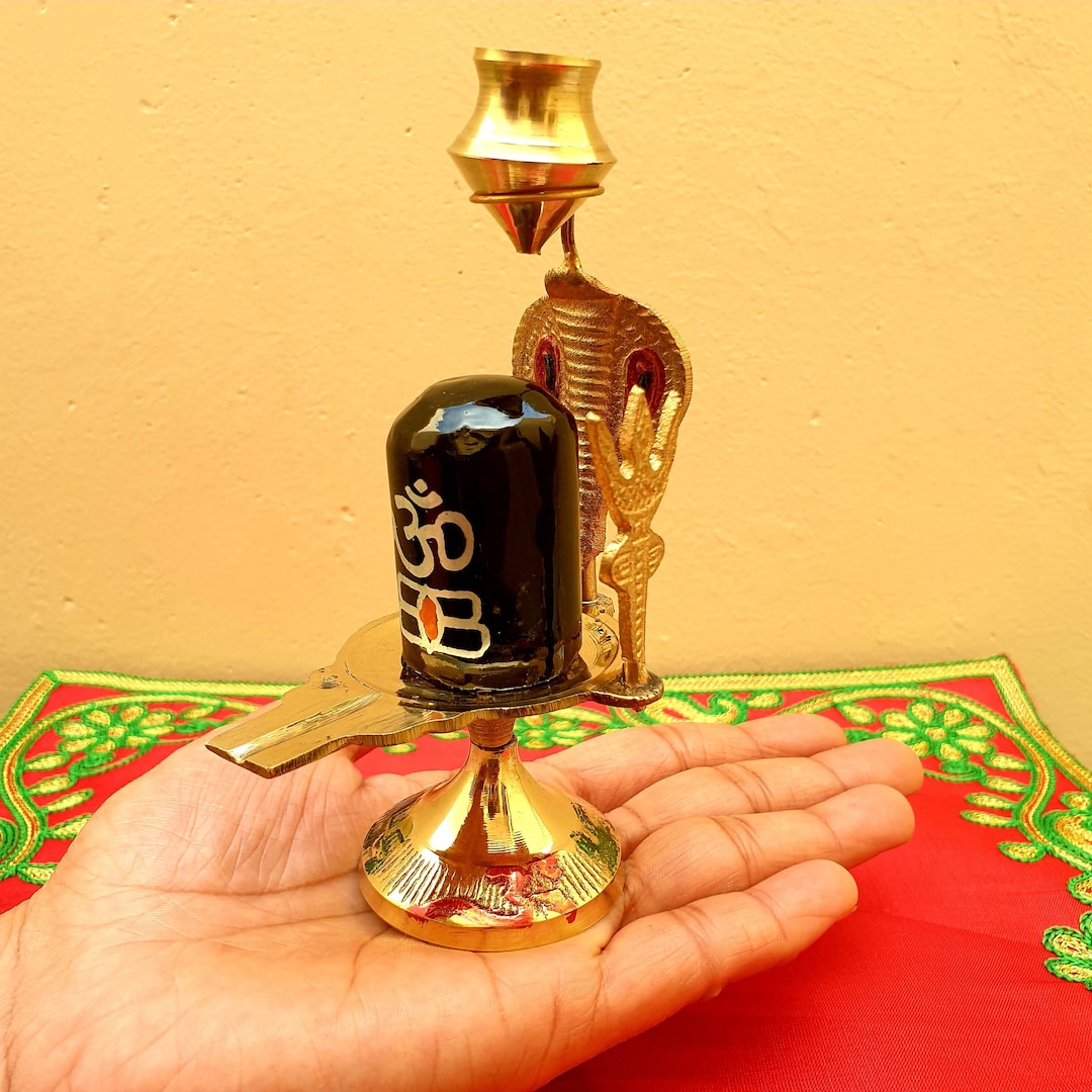Lord Shiva Lingam Stand With Water Fountain for Home Temple Pooja