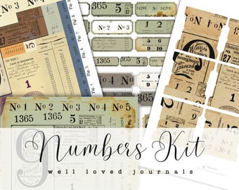 Numbers Kit 01 - 14 Pages of Labels and Tabs