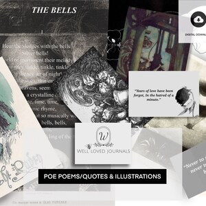 Edgar Allan POE Printable Kit Poems Illustrations Book - Etsy