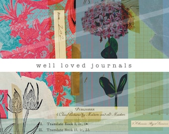 8 Vibrant Floral Collage Papers | Floral Paper | Junk Journaling | Vintage Papers | Digital Download