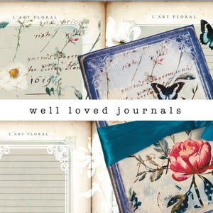 Floral No Sew Journal with Instructions - Łatwy do zrobienia. Mnóstwo stron dziennika, okładek i drobiazgów