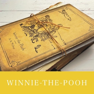 Winnie the Pooh | Vintage Storybook Notebook | Vintage Book | Junk Journaling | for Writing, Journaling or Drawing | Digital Printable