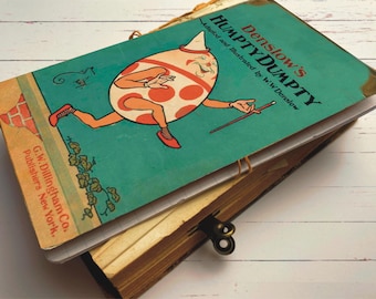 Humpty Dumpty Vintage Storybook Notizbuch, Vintage Buch, Kinderreim, Junk Journaling, Schreiben oder Zeichnen, Digital Printable