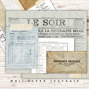 Franse documenten - Franse facturen, papieren - digitale printables