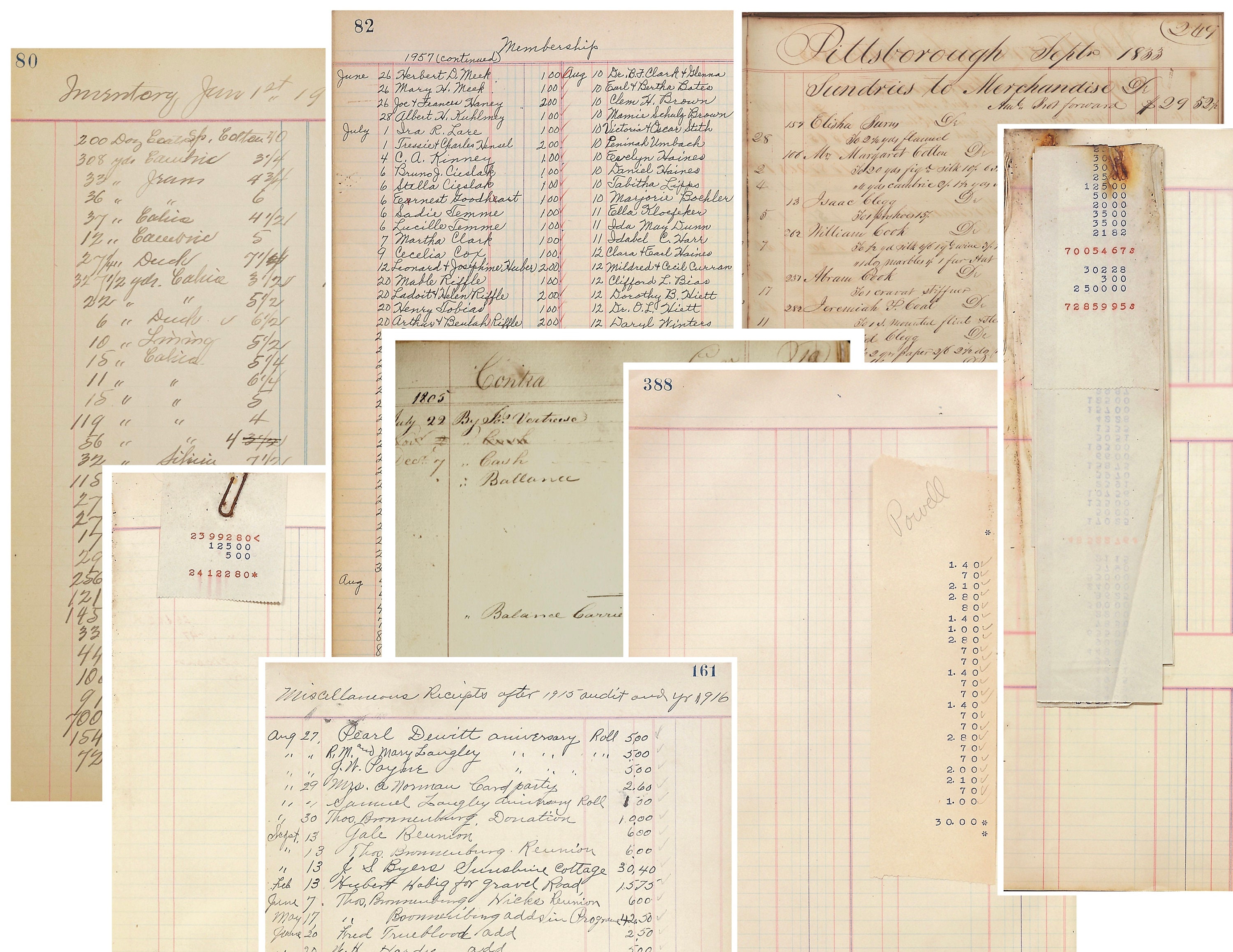 24 Vintage Ledgers | 1 Blue Floral Paper | Ledgers From 1800’s - 1900’s ...