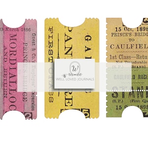 Travel Tickets - Various Colours & Sizes