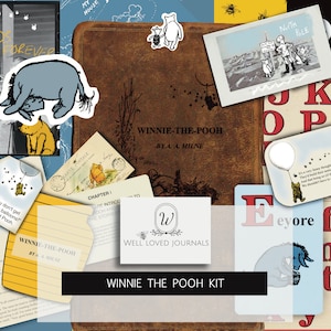 Step into the Enchanting World of Winnie the Pooh with this Delightful 35 Sheet Junk Journal/Scrapbooking Kit! - Digital Download