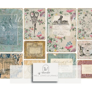 Vintage Floral Journal Karten Kit 02