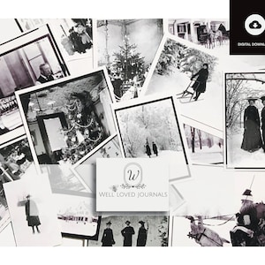 43 FOTOGRAFÍAS ANTIGUAS DE INVIERNO, Navidad, escenas de nieve, árboles de Navidad, Navidad victoriana, patinaje sobre hielo, diario basura de invierno, descarga digital