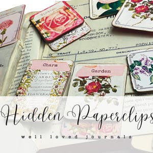 Verborgen paperclips met bloemen, bedekt, paginatabs, eenvoudig te maken, elegante, kleurrijke ontwerpen voor planners, tijdschriften of knutselprojecten