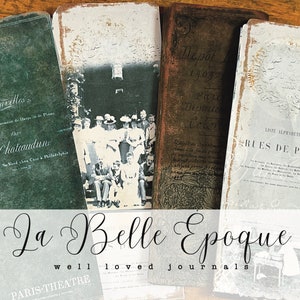La Belle Époque, The Beautiful Era: carpetas para documentos altas y delgadas y trípticos
