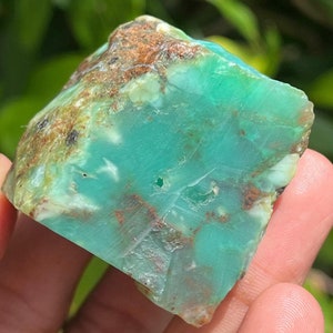 Raw Green Chrysoprase Chunk – 100% Natural Healing Crystal, Rough Gemstone Rock for Jewelry Making, Energy Work & Mineral Collection