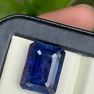 AAA+++ Top Quality Blue Sapphire Emerald Cut Lab Grown  Lab Created Sapphire Loose Faceted Cutting IGI Gemstone Certified  Jewelry Making