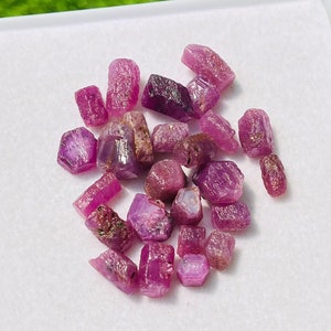 Natural Ruby Rough Sticks: July Birthstone, Healing Crystals (7-15MM)