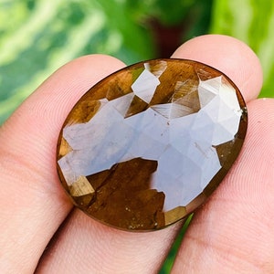 Oval Brown Tourmaline Gemstone, 27 Carat Hand Faceted Afghanistan Stone, Loose Stone for Ring, Jewelry Making Supply
