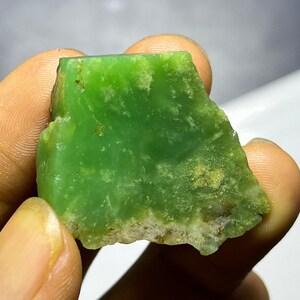 Raw Green Chrysoprase Chunk – 100% Natural Healing Crystal, Rough Gemstone Rock for Jewelry Making, Energy Work & Mineral Collection