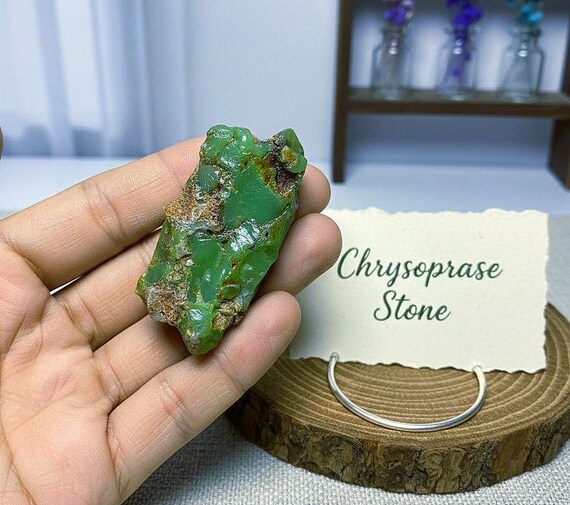 天然グリーンクリソプレーズ原石｜宝石細工用品・ジュエリー製作