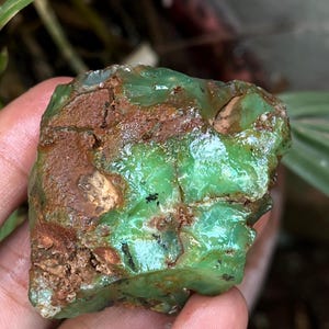 Raw Green Chrysoprase Chunk – 100% Natural Healing Crystal, Rough Gemstone Rock for Jewelry Making, Energy Work & Mineral Collection