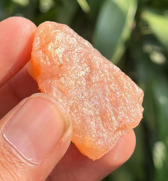 Mineral Sunstone Color Sunstone Orange Rough Crystals- With