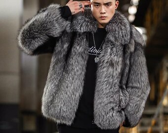 fluffy faux fur jacket