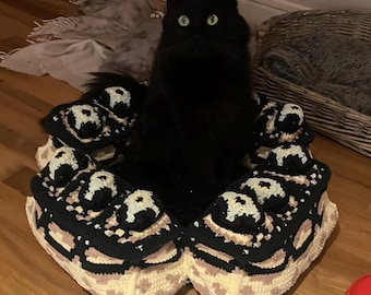 End portal cat bed, crochet pattern (advanced)