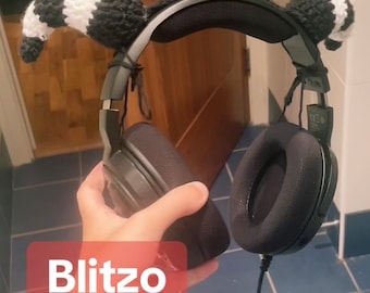 Blitzo, Moxxie and Millie headphone horns crochet pattern, Helluva boss (intermediate amigurumi)