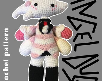 Angel Dust, Hazbin Hotel crochet pattern (advanced amigurumi)
