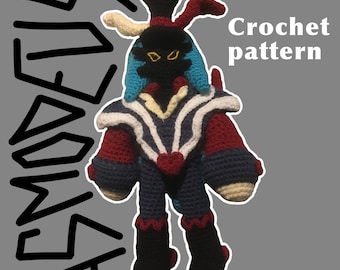 Asmodeus, Helluva Boss crochet pattern (advanced amigurumi)