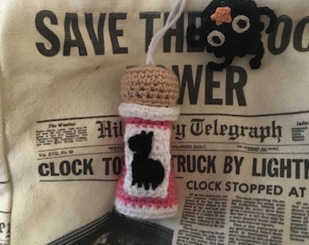 Llama Potion Lib Balm Holder, crochet pattern (intermediate amigurumi)