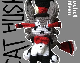 Husk cat, Hazbin Hotel crochet pattern (advanced amigurumi)