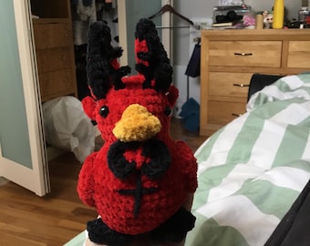 Alastor Rubber Ducky, Hazbin Hotel crochet pattern (intermediate/ advanced amigurumi)