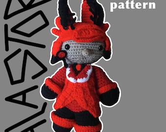 Alastor, Hazbin Hotel crochet pattern (advanced amigurumi)